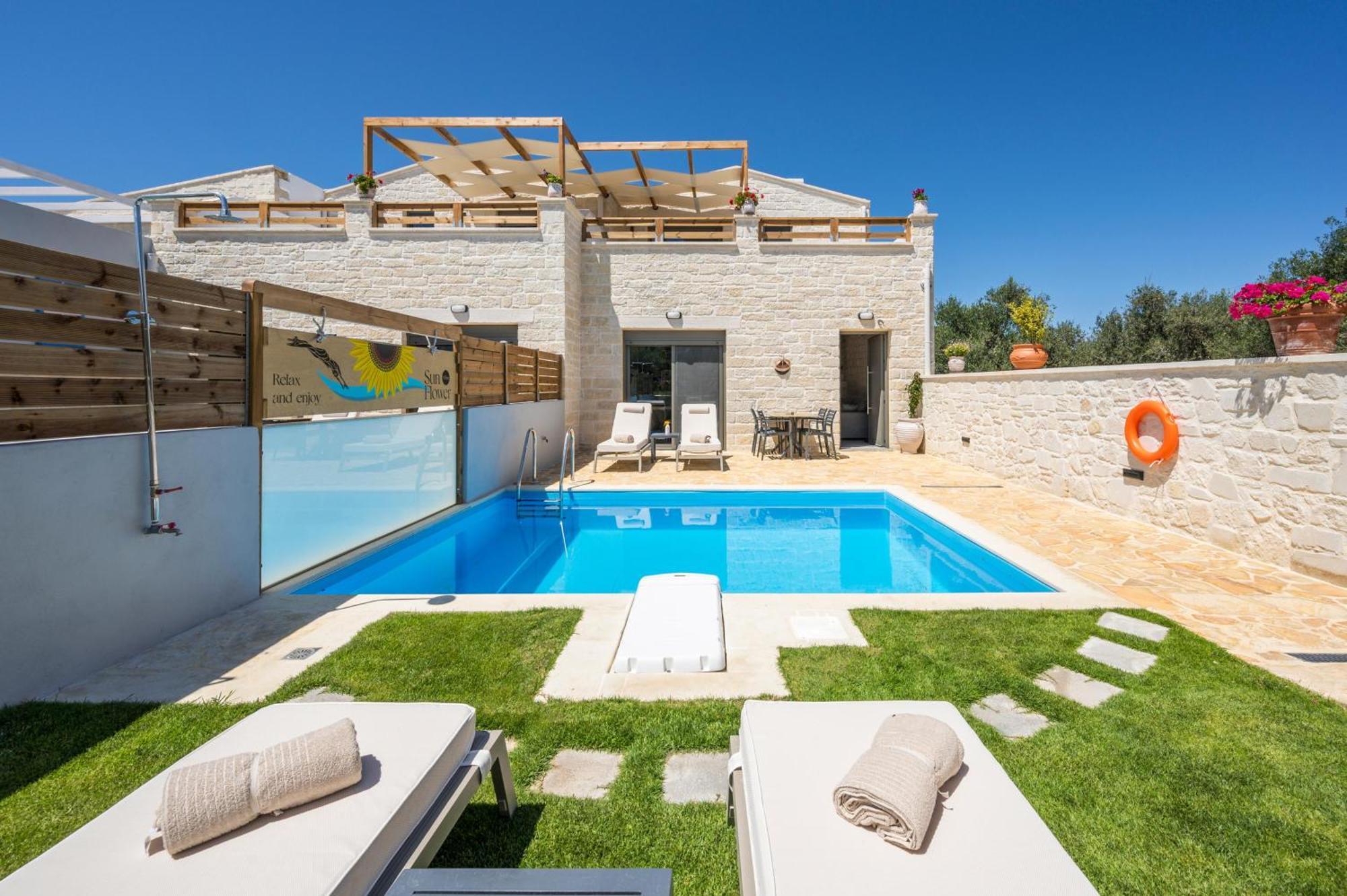 Sun Flower Villas With Sea View Agia Marina Exterior foto