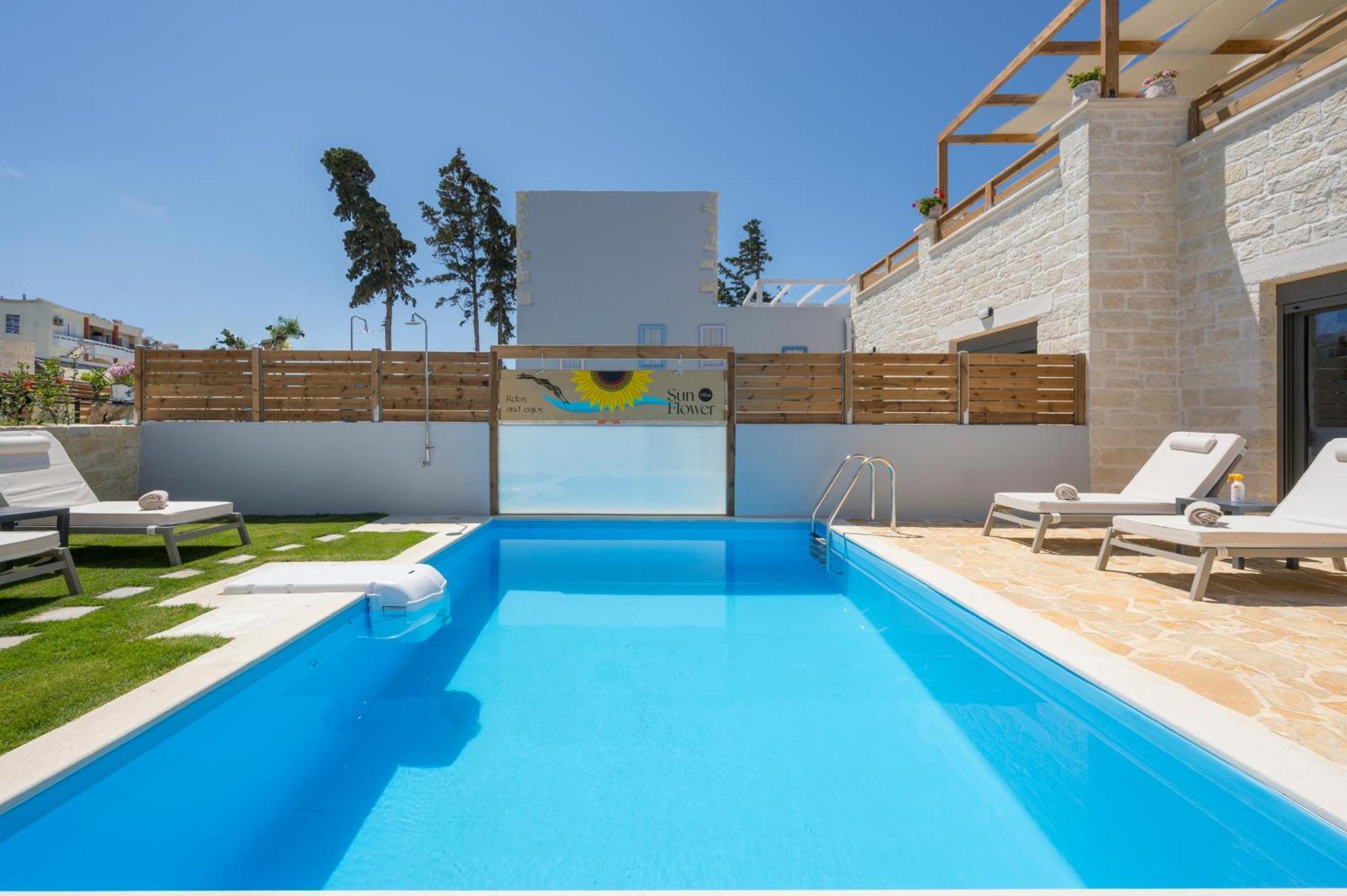 Sun Flower Villas With Sea View Agia Marina Exterior foto