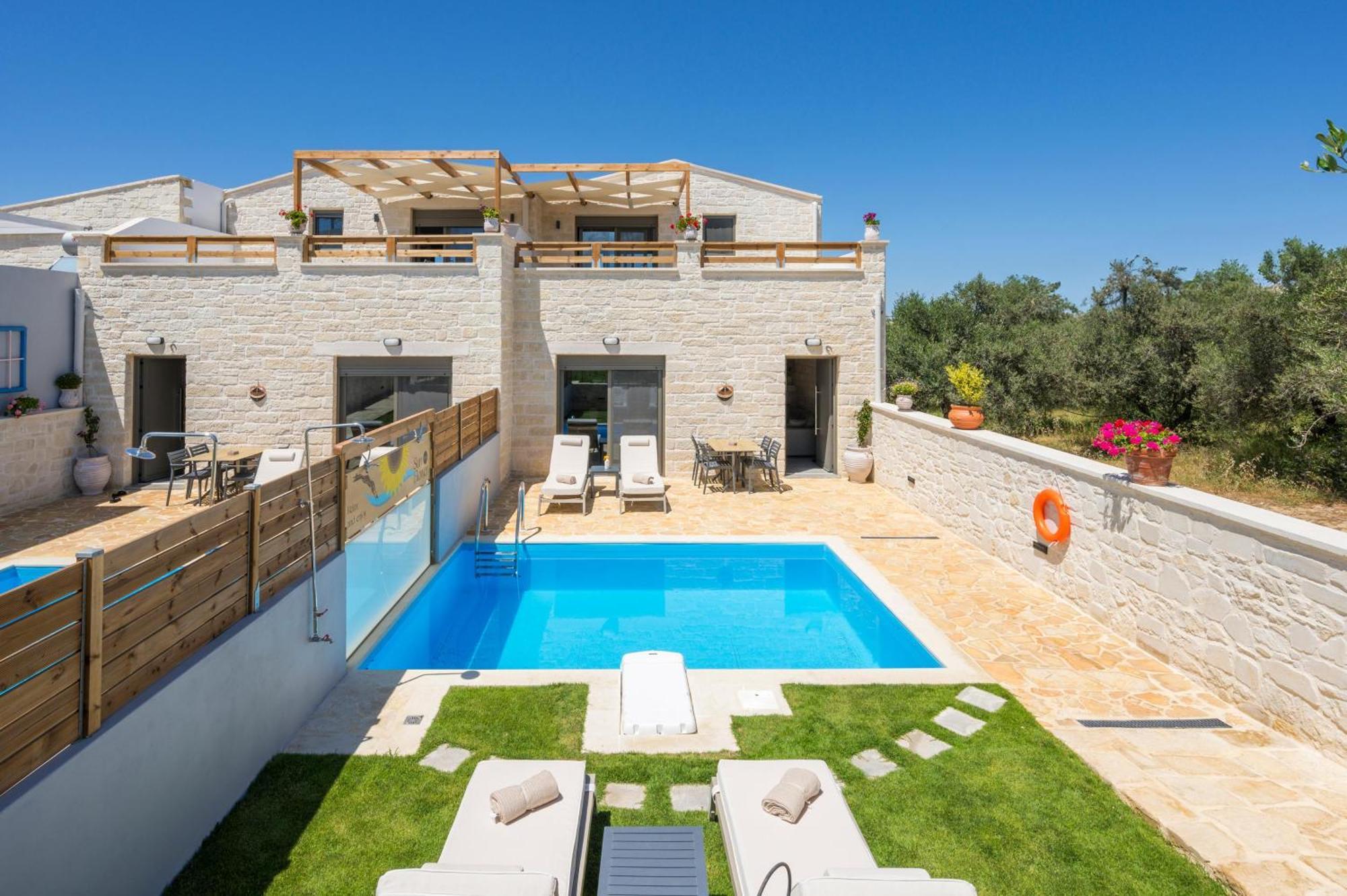 Sun Flower Villas With Sea View Agia Marina Exterior foto